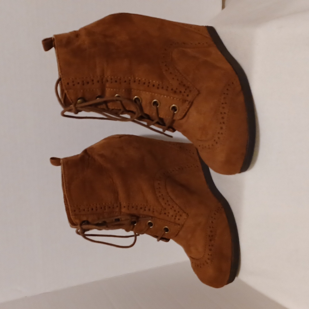 Mossimo Women's Brown Wedge Ankle Booties